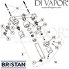 Bristan Prism 3 Hole Wall Mounted Basin Mixer Spares